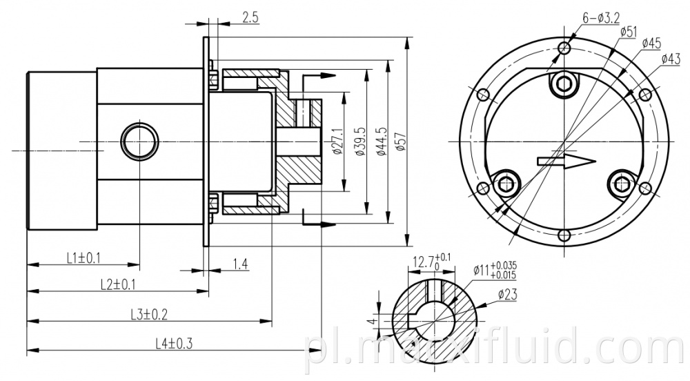 P57 Micro Gear Pump Head